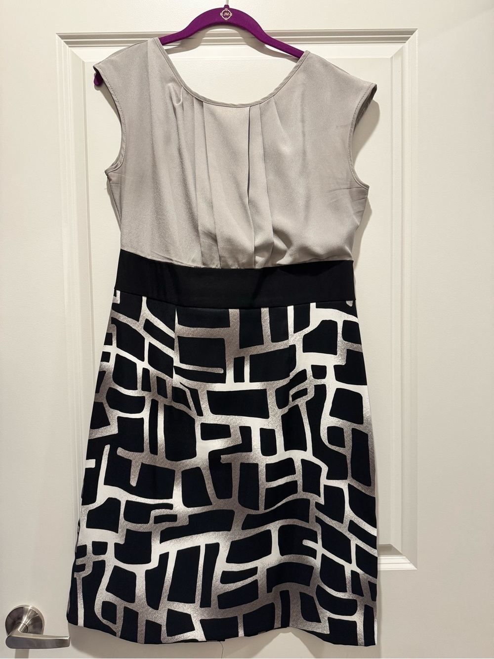 Alyx Black and Grey Geo-Print Sleeveless Dress